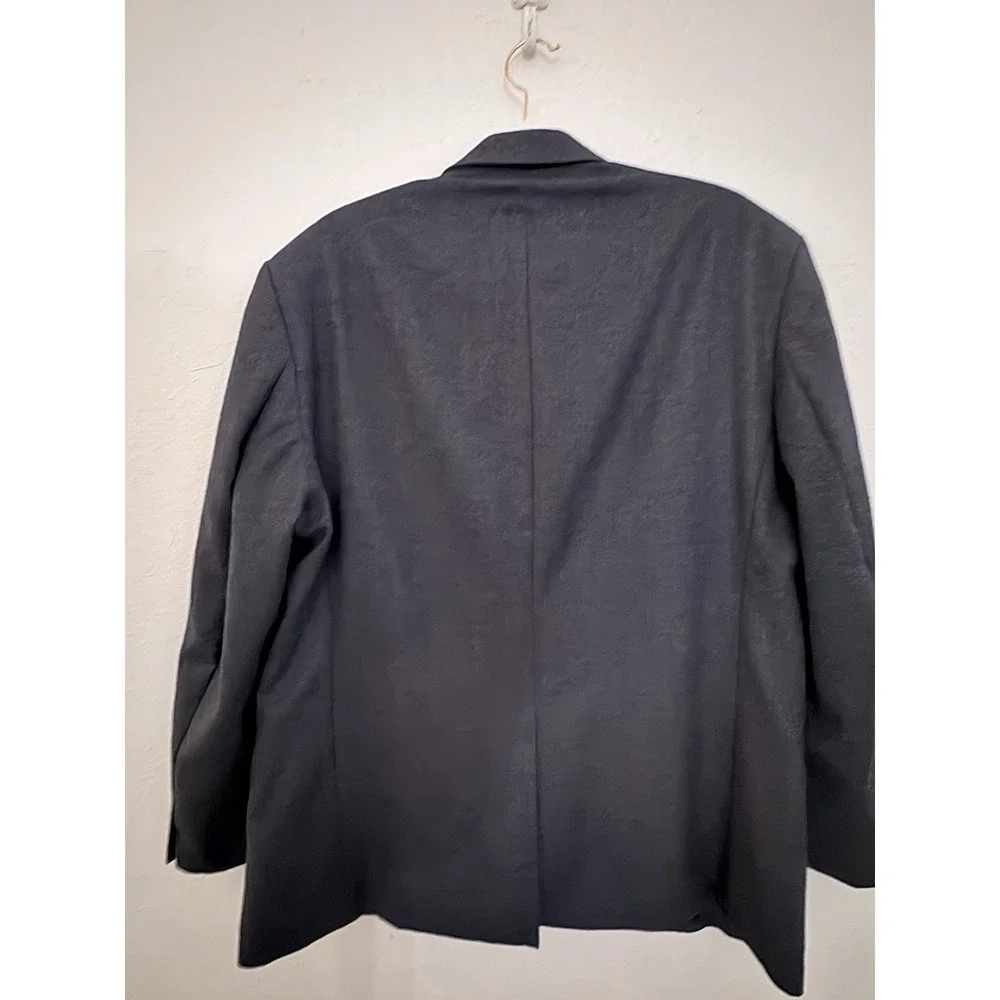 Alexandre London Blazer Mens Jacket 44R Dark Gray Herringbone Wool Sports Coat‎